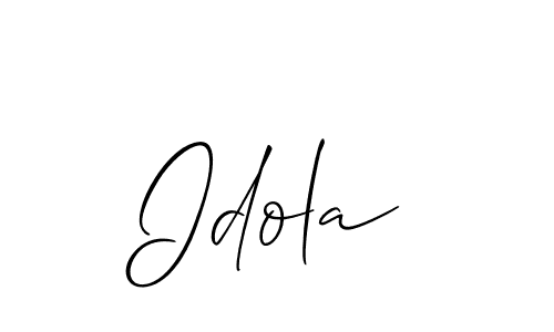 Idola stylish signature style. Best Handwritten Sign (Allison_Script) for my name. Handwritten Signature Collection Ideas for my name Idola. Idola signature style 2 images and pictures png