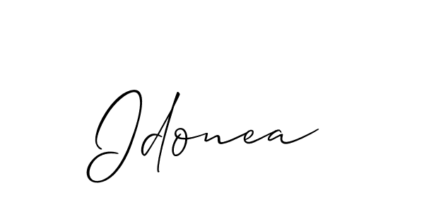 Also we have Idonea name is the best signature style. Create professional handwritten signature collection using Allison_Script autograph style. Idonea signature style 2 images and pictures png