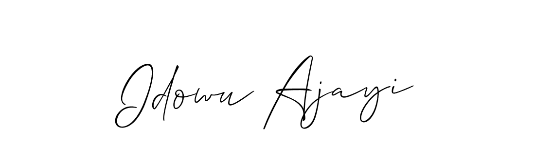 How to make Idowu Ajayi name signature. Use Allison_Script style for creating short signs online. This is the latest handwritten sign. Idowu Ajayi signature style 2 images and pictures png
