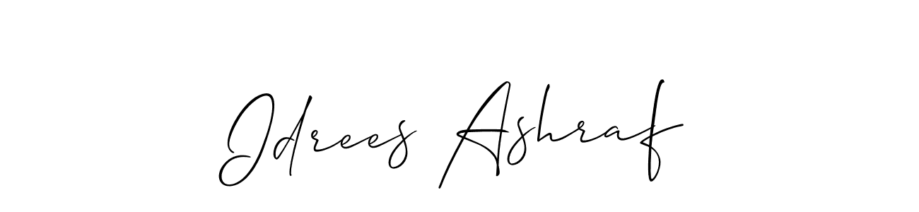 You should practise on your own different ways (Allison_Script) to write your name (Idrees Ashraf) in signature. don't let someone else do it for you. Idrees Ashraf signature style 2 images and pictures png