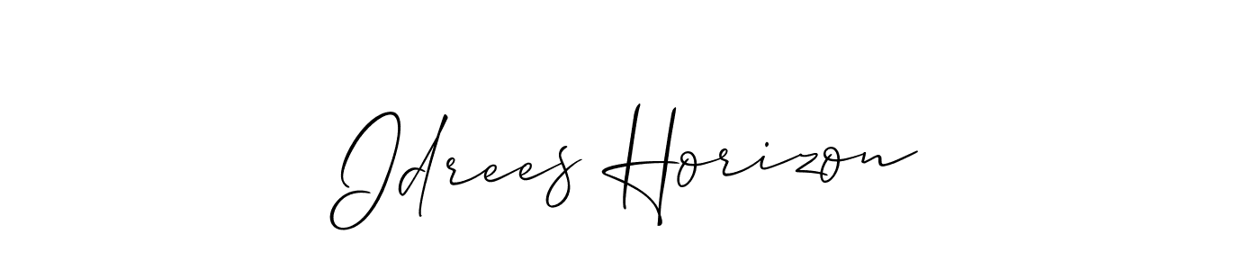 if you are searching for the best signature style for your name Idrees Horizon. so please give up your signature search. here we have designed multiple signature styles  using Allison_Script. Idrees Horizon signature style 2 images and pictures png