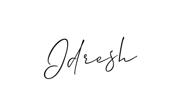 Idresh stylish signature style. Best Handwritten Sign (Allison_Script) for my name. Handwritten Signature Collection Ideas for my name Idresh. Idresh signature style 2 images and pictures png