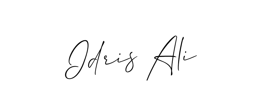 How to make Idris Ali signature? Allison_Script is a professional autograph style. Create handwritten signature for Idris Ali name. Idris Ali signature style 2 images and pictures png