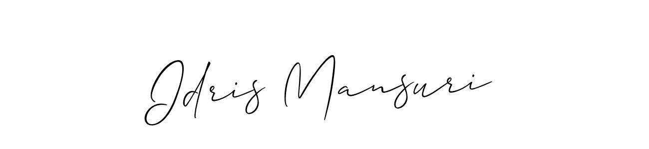 This is the best signature style for the Idris Mansuri name. Also you like these signature font (Allison_Script). Mix name signature. Idris Mansuri signature style 2 images and pictures png