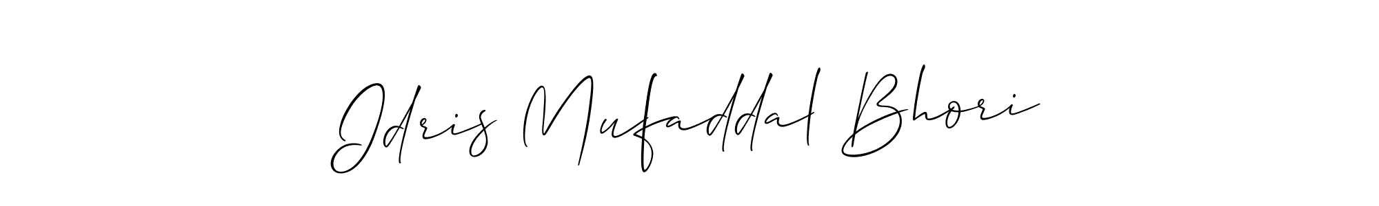 Make a short Idris Mufaddal Bhori signature style. Manage your documents anywhere anytime using Allison_Script. Create and add eSignatures, submit forms, share and send files easily. Idris Mufaddal Bhori signature style 2 images and pictures png