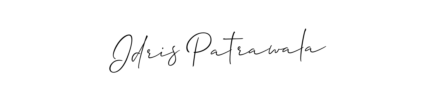 How to make Idris Patrawala name signature. Use Allison_Script style for creating short signs online. This is the latest handwritten sign. Idris Patrawala signature style 2 images and pictures png
