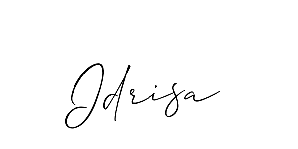 You should practise on your own different ways (Allison_Script) to write your name (Idrisa) in signature. don't let someone else do it for you. Idrisa signature style 2 images and pictures png