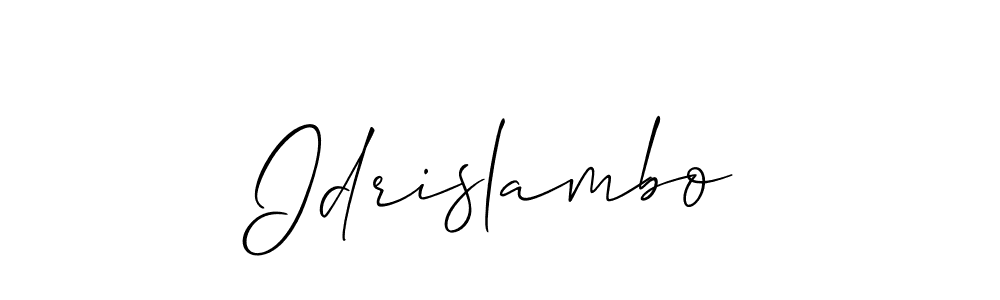 Also we have Idrislambo name is the best signature style. Create professional handwritten signature collection using Allison_Script autograph style. Idrislambo signature style 2 images and pictures png