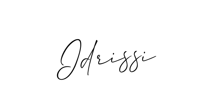 How to make Idrissi signature? Allison_Script is a professional autograph style. Create handwritten signature for Idrissi name. Idrissi signature style 2 images and pictures png