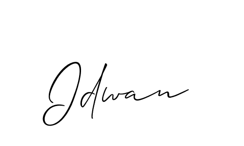 Make a beautiful signature design for name Idwan. Use this online signature maker to create a handwritten signature for free. Idwan signature style 2 images and pictures png