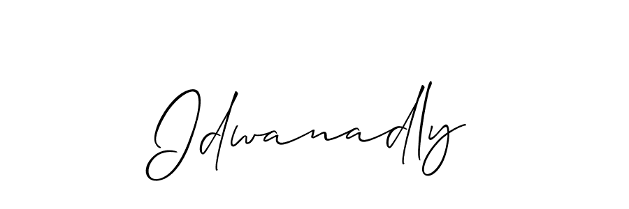 How to make Idwanadly signature? Allison_Script is a professional autograph style. Create handwritten signature for Idwanadly name. Idwanadly signature style 2 images and pictures png