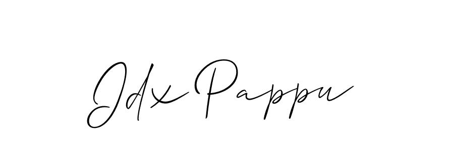 Make a beautiful signature design for name Idx Pappu. With this signature (Allison_Script) style, you can create a handwritten signature for free. Idx Pappu signature style 2 images and pictures png