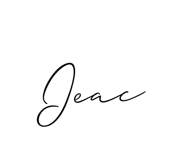 It looks lik you need a new signature style for name Ieac. Design unique handwritten (Allison_Script) signature with our free signature maker in just a few clicks. Ieac signature style 2 images and pictures png