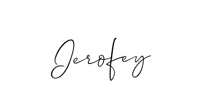 Allison_Script is a professional signature style that is perfect for those who want to add a touch of class to their signature. It is also a great choice for those who want to make their signature more unique. Get Ierofey name to fancy signature for free. Ierofey signature style 2 images and pictures png