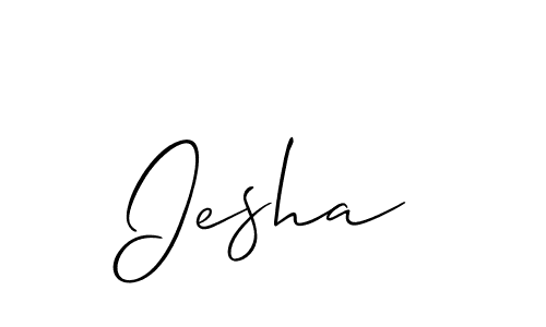 Best and Professional Signature Style for Iesha. Allison_Script Best Signature Style Collection. Iesha signature style 2 images and pictures png