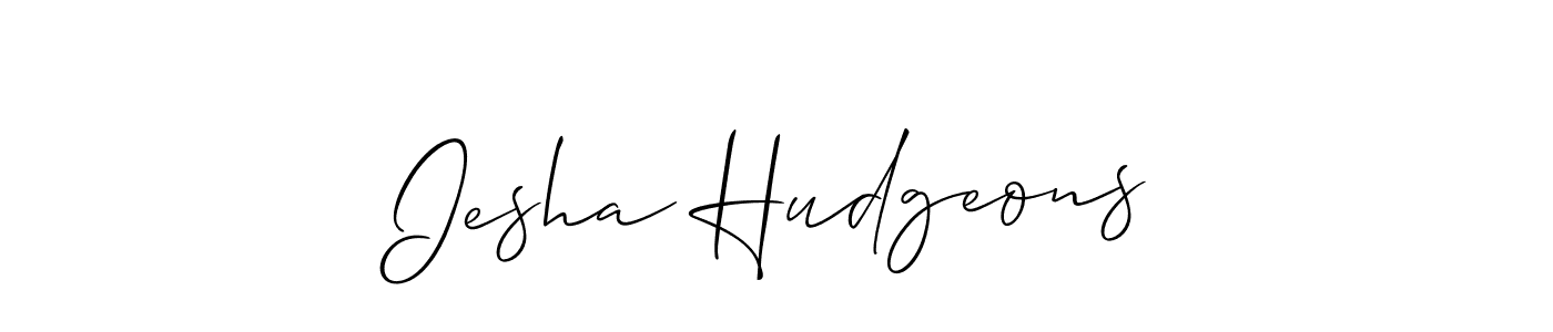 Best and Professional Signature Style for Iesha Hudgeons. Allison_Script Best Signature Style Collection. Iesha Hudgeons signature style 2 images and pictures png