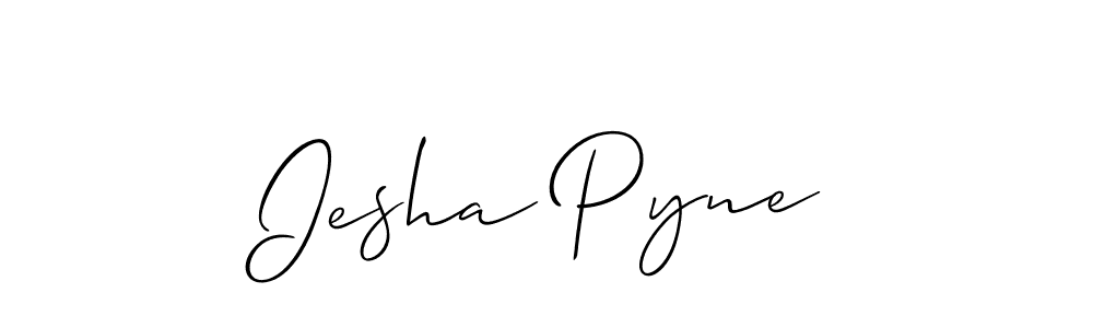Make a beautiful signature design for name Iesha Pyne. With this signature (Allison_Script) style, you can create a handwritten signature for free. Iesha Pyne signature style 2 images and pictures png