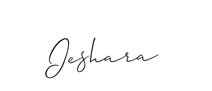 Design your own signature with our free online signature maker. With this signature software, you can create a handwritten (Allison_Script) signature for name Ieshara. Ieshara signature style 2 images and pictures png