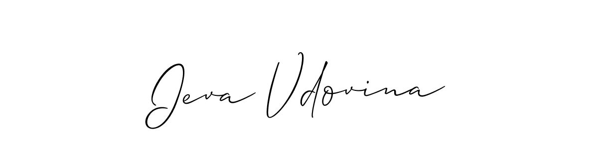 You should practise on your own different ways (Allison_Script) to write your name (Ieva Vdovina) in signature. don't let someone else do it for you. Ieva Vdovina signature style 2 images and pictures png