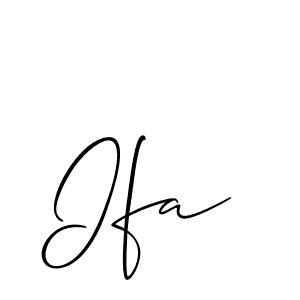 if you are searching for the best signature style for your name Ifa. so please give up your signature search. here we have designed multiple signature styles  using Allison_Script. Ifa signature style 2 images and pictures png
