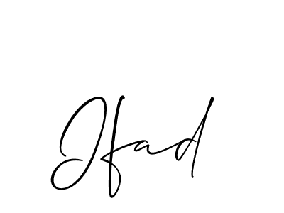 Allison_Script is a professional signature style that is perfect for those who want to add a touch of class to their signature. It is also a great choice for those who want to make their signature more unique. Get Ifad name to fancy signature for free. Ifad signature style 2 images and pictures png