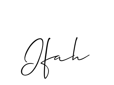 How to make Ifah name signature. Use Allison_Script style for creating short signs online. This is the latest handwritten sign. Ifah signature style 2 images and pictures png