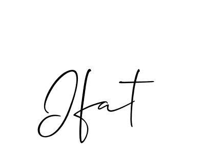 Create a beautiful signature design for name Ifat. With this signature (Allison_Script) fonts, you can make a handwritten signature for free. Ifat signature style 2 images and pictures png