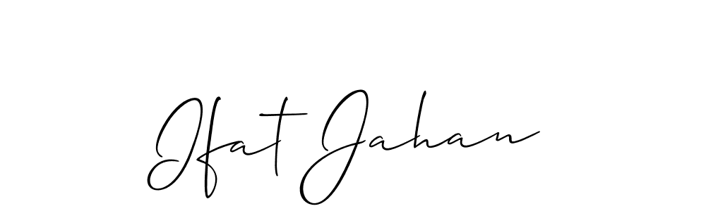 How to make Ifat Jahan signature? Allison_Script is a professional autograph style. Create handwritten signature for Ifat Jahan name. Ifat Jahan signature style 2 images and pictures png