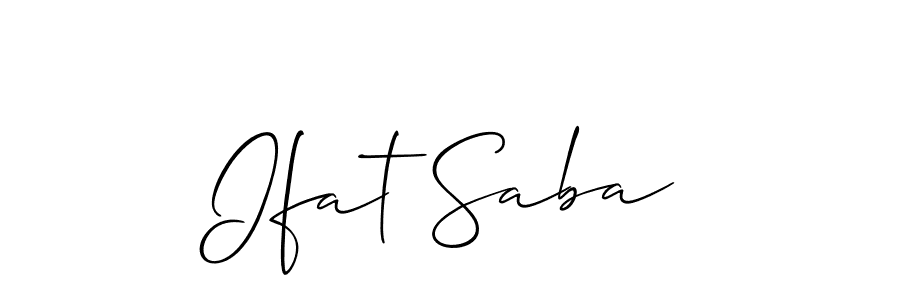 Make a beautiful signature design for name Ifat Saba. Use this online signature maker to create a handwritten signature for free. Ifat Saba signature style 2 images and pictures png