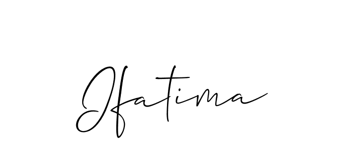 The best way (Allison_Script) to make a short signature is to pick only two or three words in your name. The name Ifatima include a total of six letters. For converting this name. Ifatima signature style 2 images and pictures png
