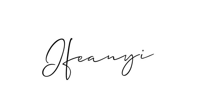 Design your own signature with our free online signature maker. With this signature software, you can create a handwritten (Allison_Script) signature for name Ifeanyi. Ifeanyi signature style 2 images and pictures png