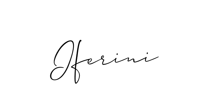 if you are searching for the best signature style for your name Iferini. so please give up your signature search. here we have designed multiple signature styles  using Allison_Script. Iferini signature style 2 images and pictures png