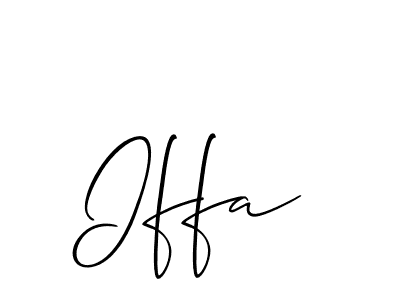 Design your own signature with our free online signature maker. With this signature software, you can create a handwritten (Allison_Script) signature for name Iffa. Iffa signature style 2 images and pictures png