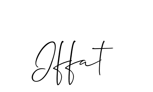 You should practise on your own different ways (Allison_Script) to write your name (Iffat) in signature. don't let someone else do it for you. Iffat signature style 2 images and pictures png