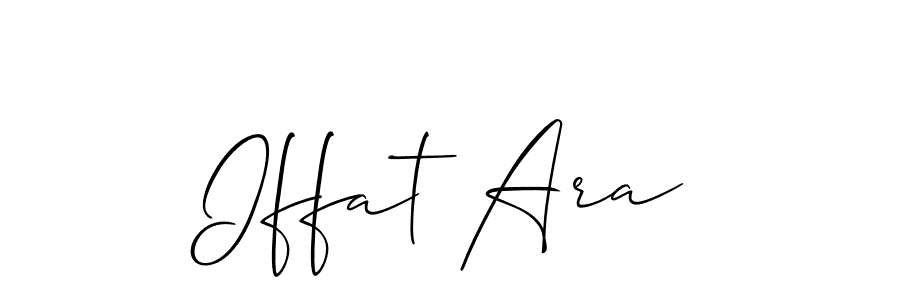 Similarly Allison_Script is the best handwritten signature design. Signature creator online .You can use it as an online autograph creator for name Iffat Ara. Iffat Ara signature style 2 images and pictures png