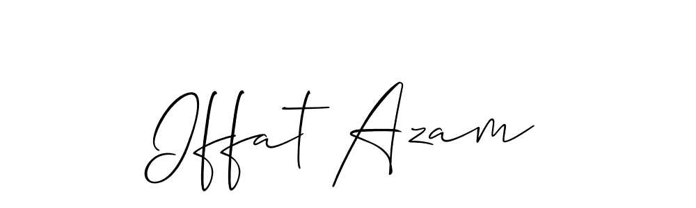 Design your own signature with our free online signature maker. With this signature software, you can create a handwritten (Allison_Script) signature for name Iffat Azam. Iffat Azam signature style 2 images and pictures png