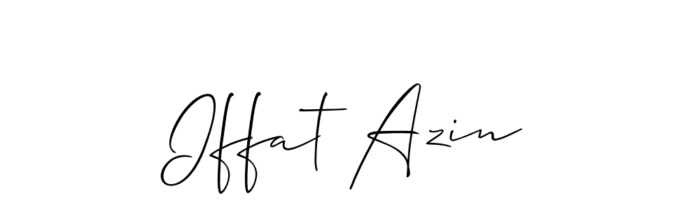 How to make Iffat Azin name signature. Use Allison_Script style for creating short signs online. This is the latest handwritten sign. Iffat Azin signature style 2 images and pictures png