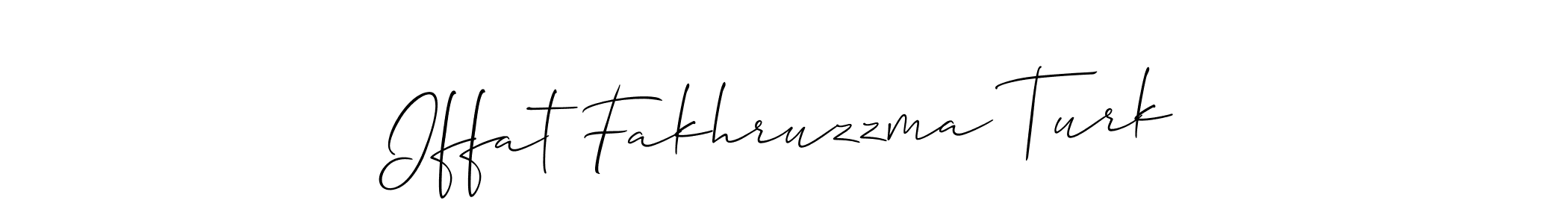Here are the top 10 professional signature styles for the name Iffat Fakhruzzma Turk. These are the best autograph styles you can use for your name. Iffat Fakhruzzma Turk signature style 2 images and pictures png