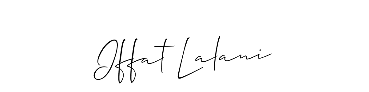 You can use this online signature creator to create a handwritten signature for the name Iffat Lalani. This is the best online autograph maker. Iffat Lalani signature style 2 images and pictures png