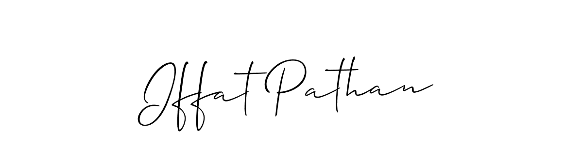 Create a beautiful signature design for name Iffat Pathan. With this signature (Allison_Script) fonts, you can make a handwritten signature for free. Iffat Pathan signature style 2 images and pictures png