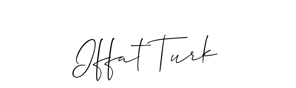 Also You can easily find your signature by using the search form. We will create Iffat Turk name handwritten signature images for you free of cost using Allison_Script sign style. Iffat Turk signature style 2 images and pictures png