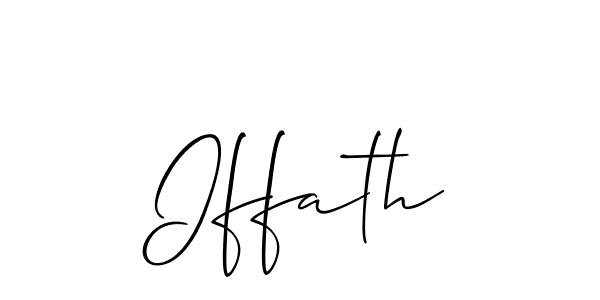 Also we have Iffath name is the best signature style. Create professional handwritten signature collection using Allison_Script autograph style. Iffath signature style 2 images and pictures png