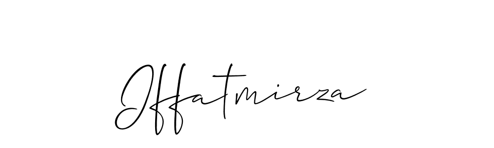 You should practise on your own different ways (Allison_Script) to write your name (Iffatmirza) in signature. don't let someone else do it for you. Iffatmirza signature style 2 images and pictures png