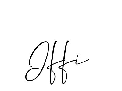 The best way (Allison_Script) to make a short signature is to pick only two or three words in your name. The name Iffi include a total of six letters. For converting this name. Iffi signature style 2 images and pictures png