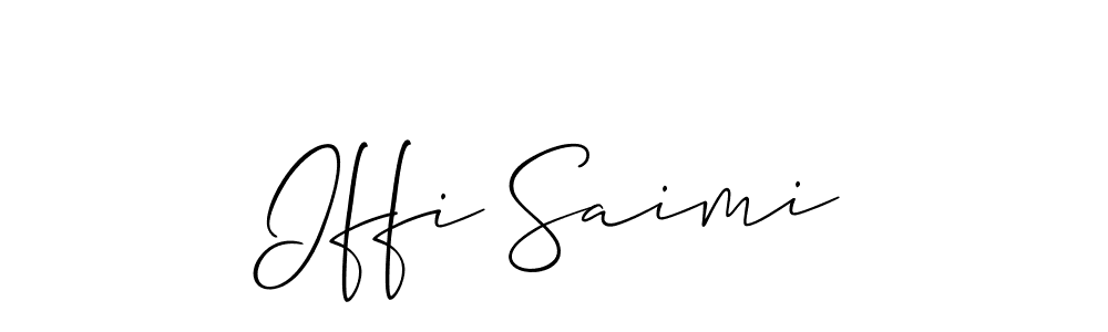 Make a short Iffi Saimi signature style. Manage your documents anywhere anytime using Allison_Script. Create and add eSignatures, submit forms, share and send files easily. Iffi Saimi signature style 2 images and pictures png