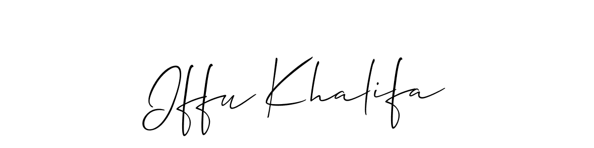 Make a short Iffu Khalifa signature style. Manage your documents anywhere anytime using Allison_Script. Create and add eSignatures, submit forms, share and send files easily. Iffu Khalifa signature style 2 images and pictures png