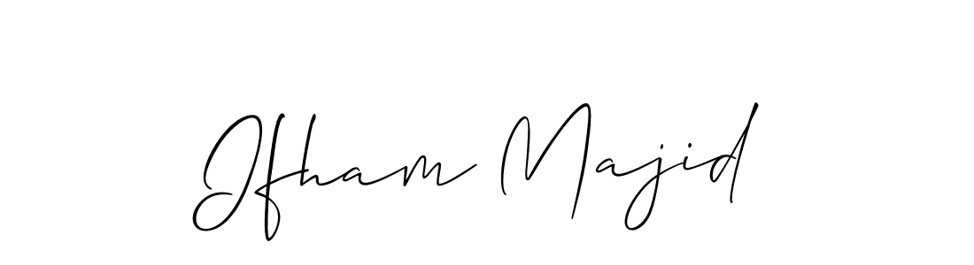 How to make Ifham Majid signature? Allison_Script is a professional autograph style. Create handwritten signature for Ifham Majid name. Ifham Majid signature style 2 images and pictures png