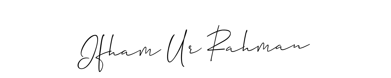 Also we have Ifham Ur Rahman name is the best signature style. Create professional handwritten signature collection using Allison_Script autograph style. Ifham Ur Rahman signature style 2 images and pictures png