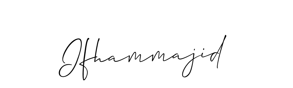 Create a beautiful signature design for name Ifhammajid. With this signature (Allison_Script) fonts, you can make a handwritten signature for free. Ifhammajid signature style 2 images and pictures png