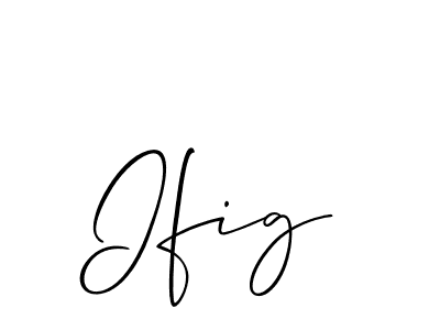 Design your own signature with our free online signature maker. With this signature software, you can create a handwritten (Allison_Script) signature for name Ifig. Ifig signature style 2 images and pictures png